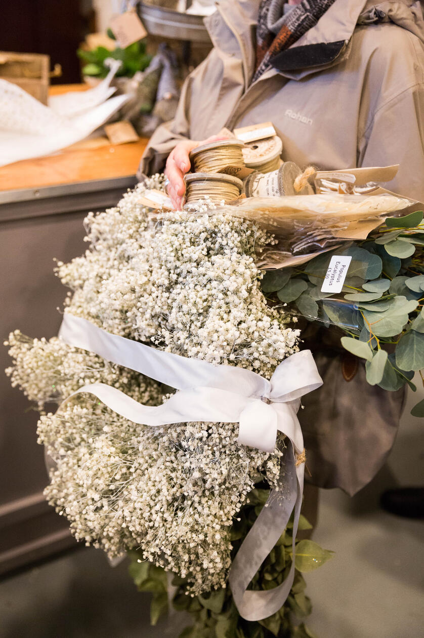 Dried Gypsophila Wreath